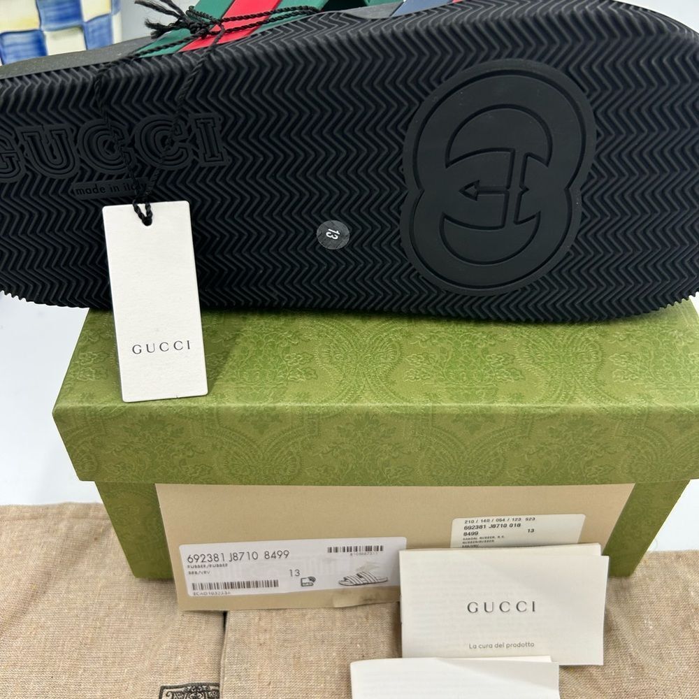 Men’s Gucci, Agrado  double strap sandals size 13 made in Italy - Picture 9 of 11